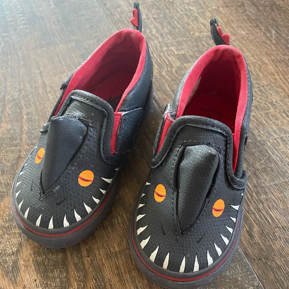 Toddler Shark VANS sneakers size 5